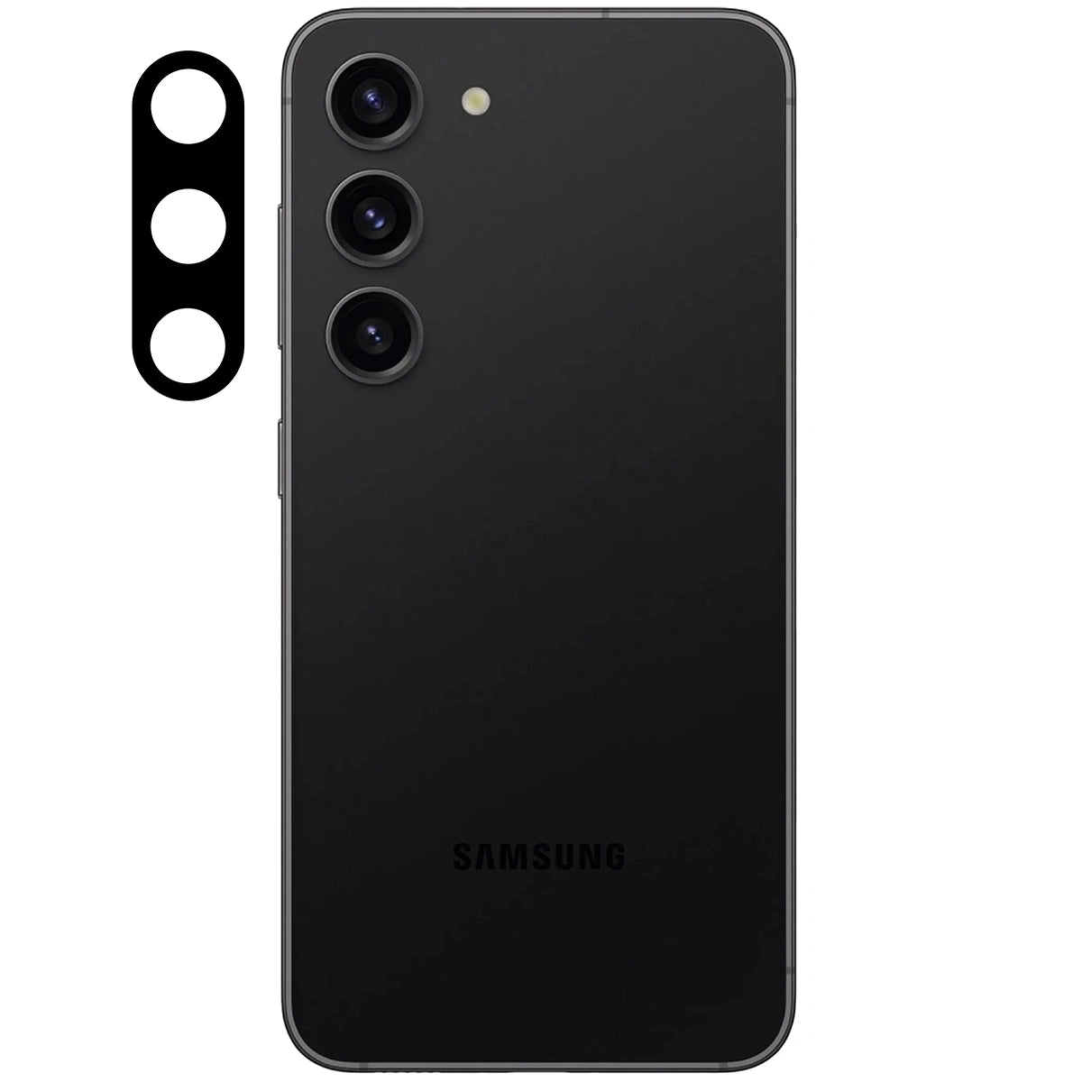 Gehärtetes Glas für die Kamera Bizon Glass Silk Lens für Galaxy S23 / S23 Plus, 2 Stück