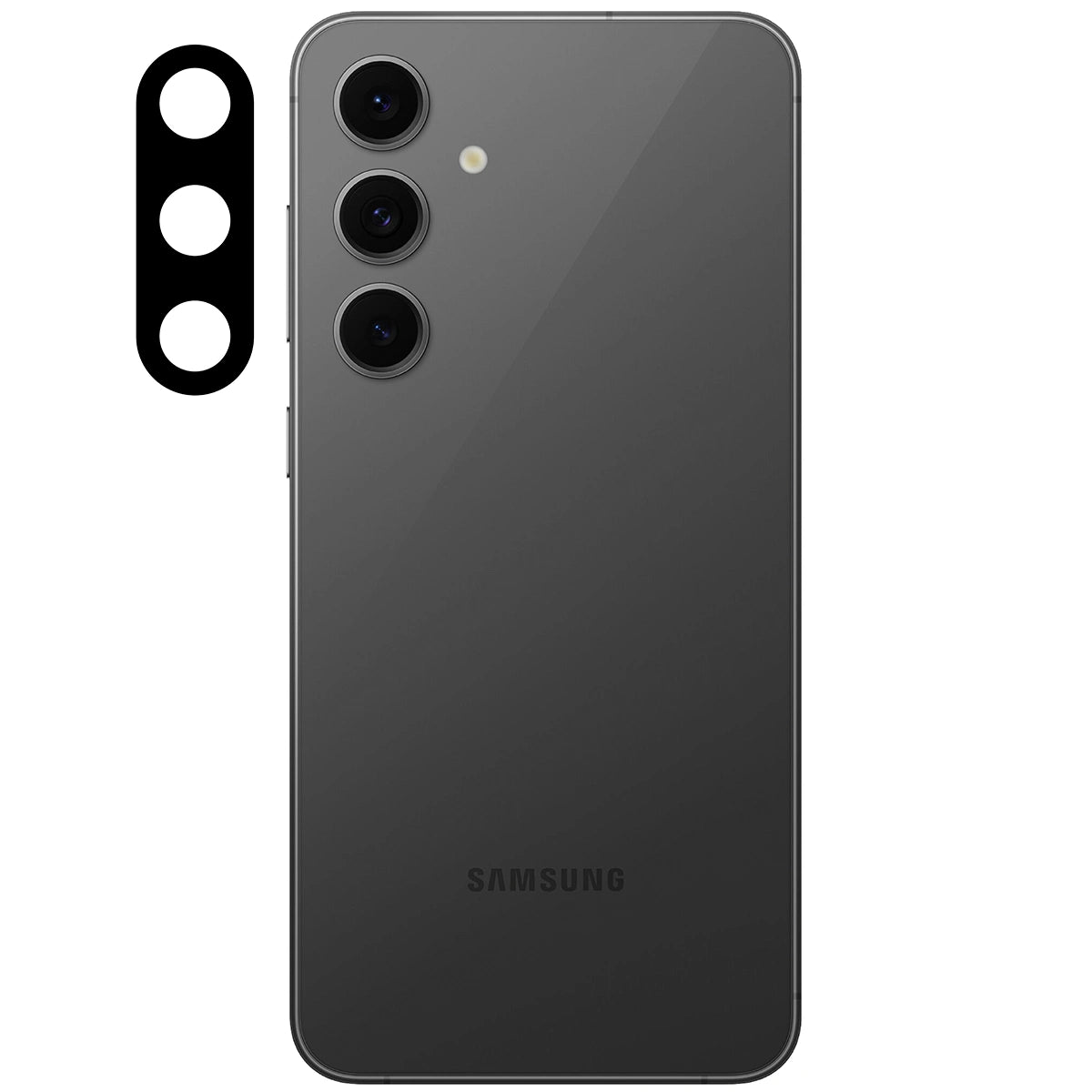 Gehärtetes Glas für die Kamera für Galaxy S24 FE, Bizon Glass Silk Lens, 2 Stück