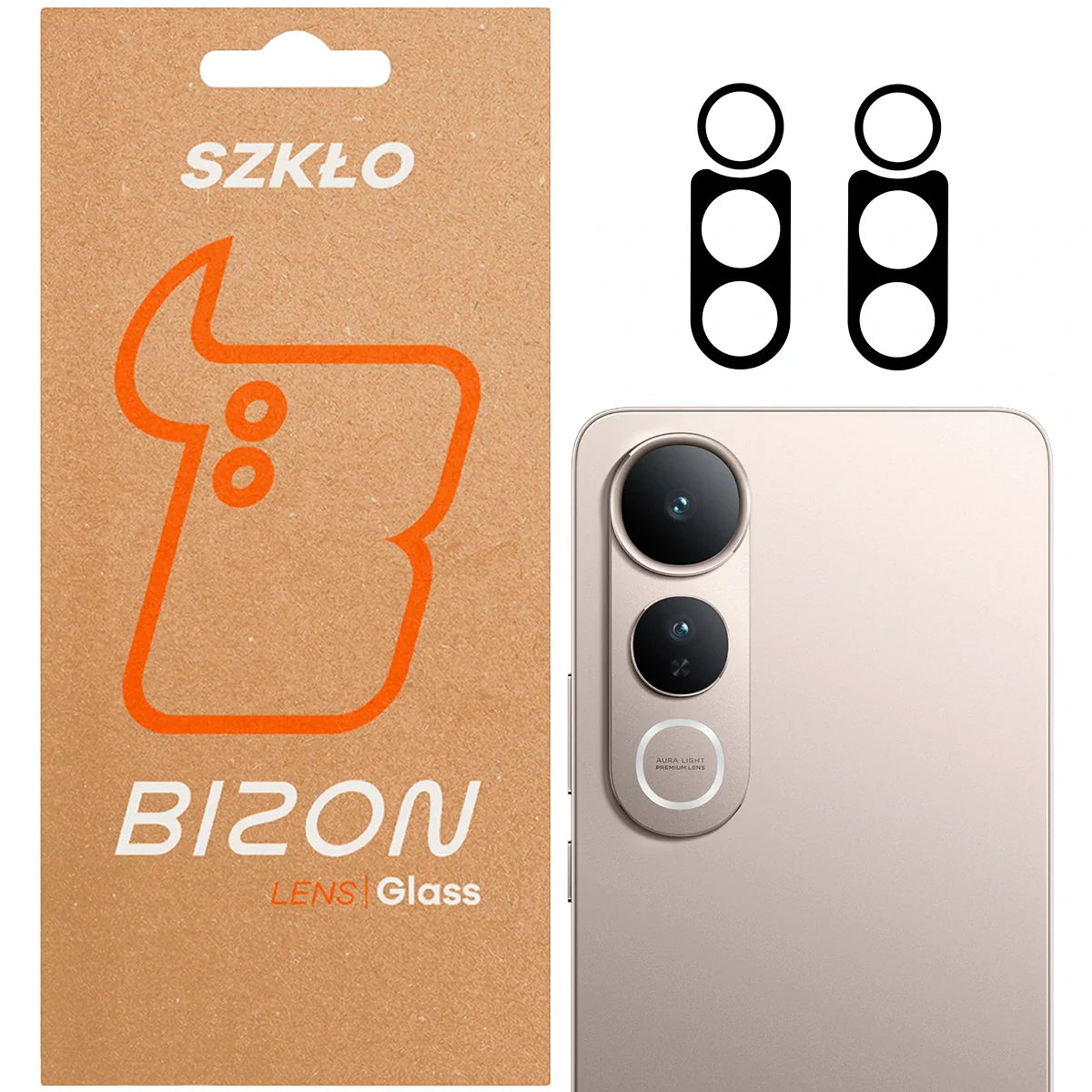 Gehärtetes Glas für die Kamera für Vivo V50 Lite 4G / 5G, Bizon Glass Lens, 2 Stück