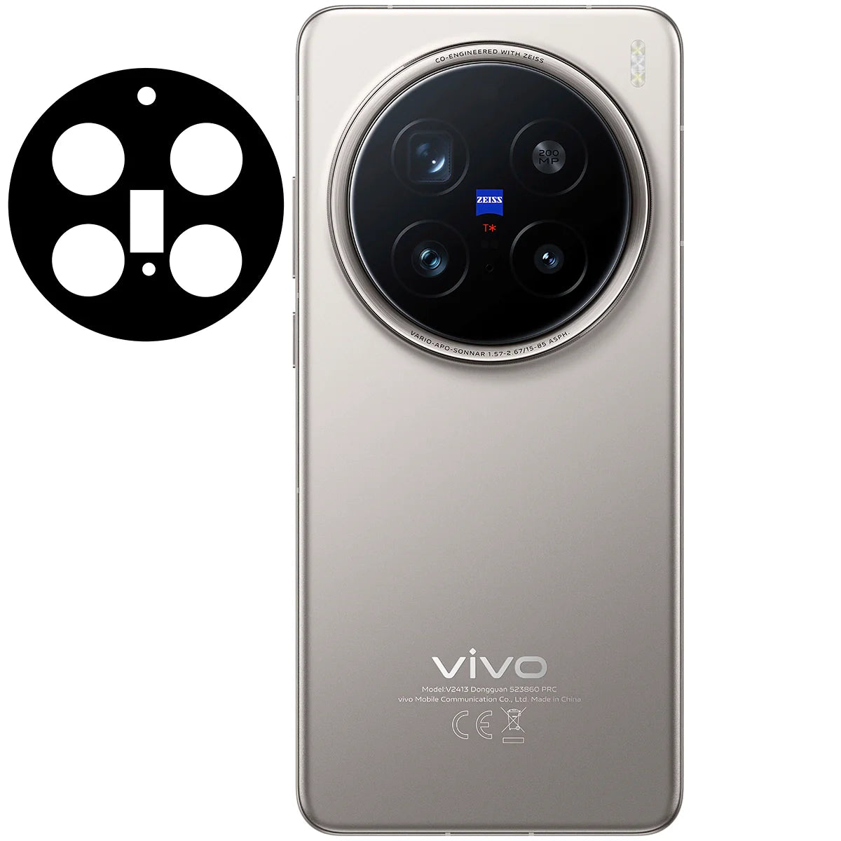 Gehärtetes Glas für die Kamera für Vivo X200 Pro, Bizon Glass Lens, 2 Stück