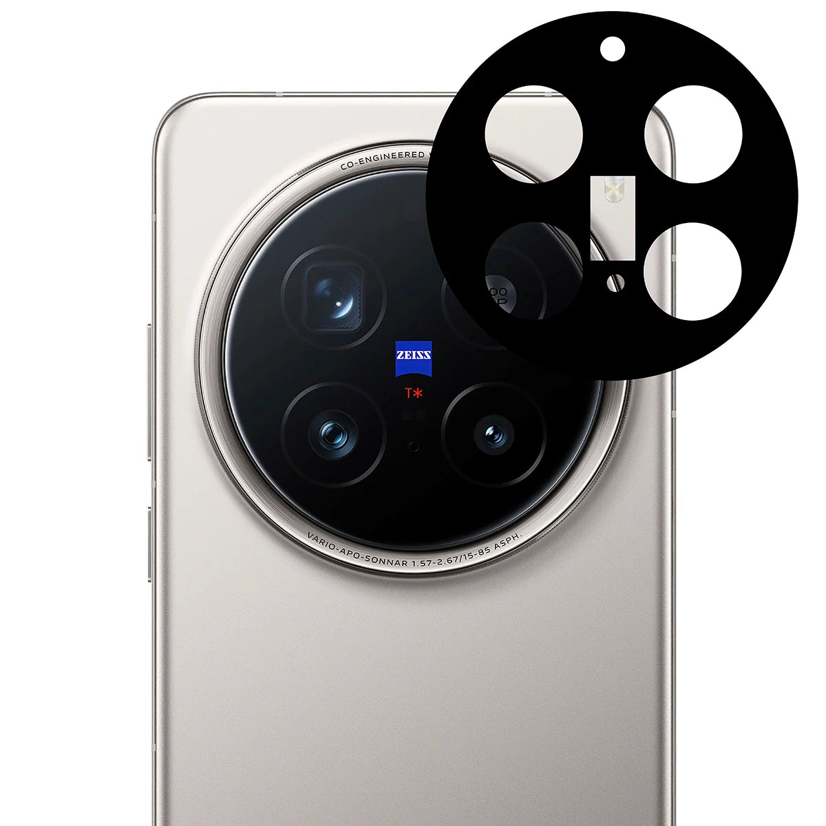 Gehärtetes Glas für die Kamera für Vivo X200 Pro, Bizon Glass Lens, 2 Stück