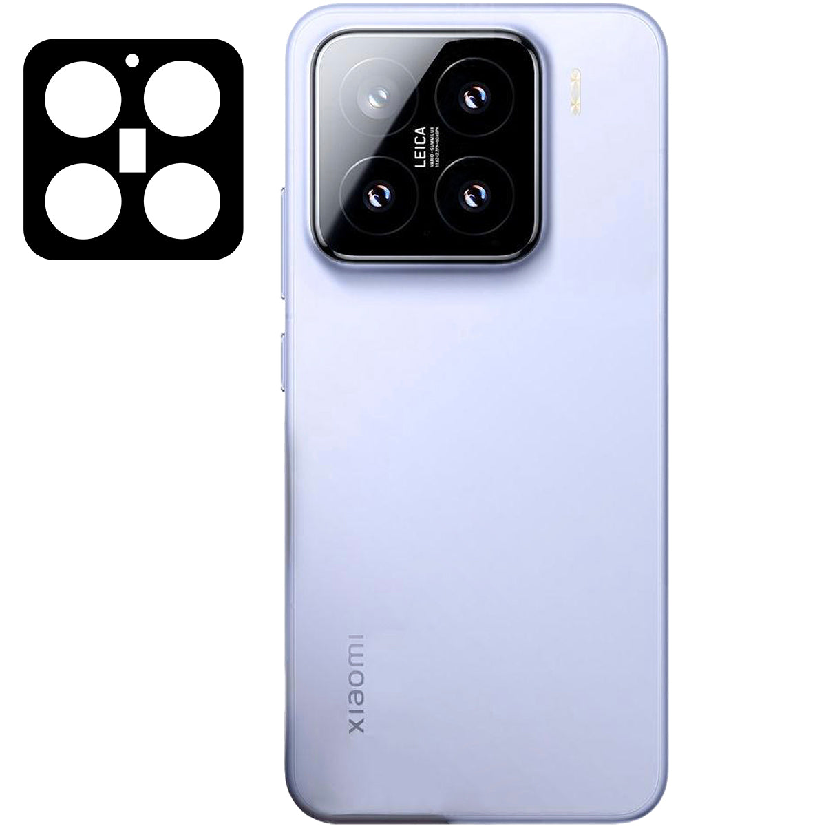 Gehärtetes Glas für die Kamera für Xiaomi 15, Bizon Glass Silk Lens, 2 Stück