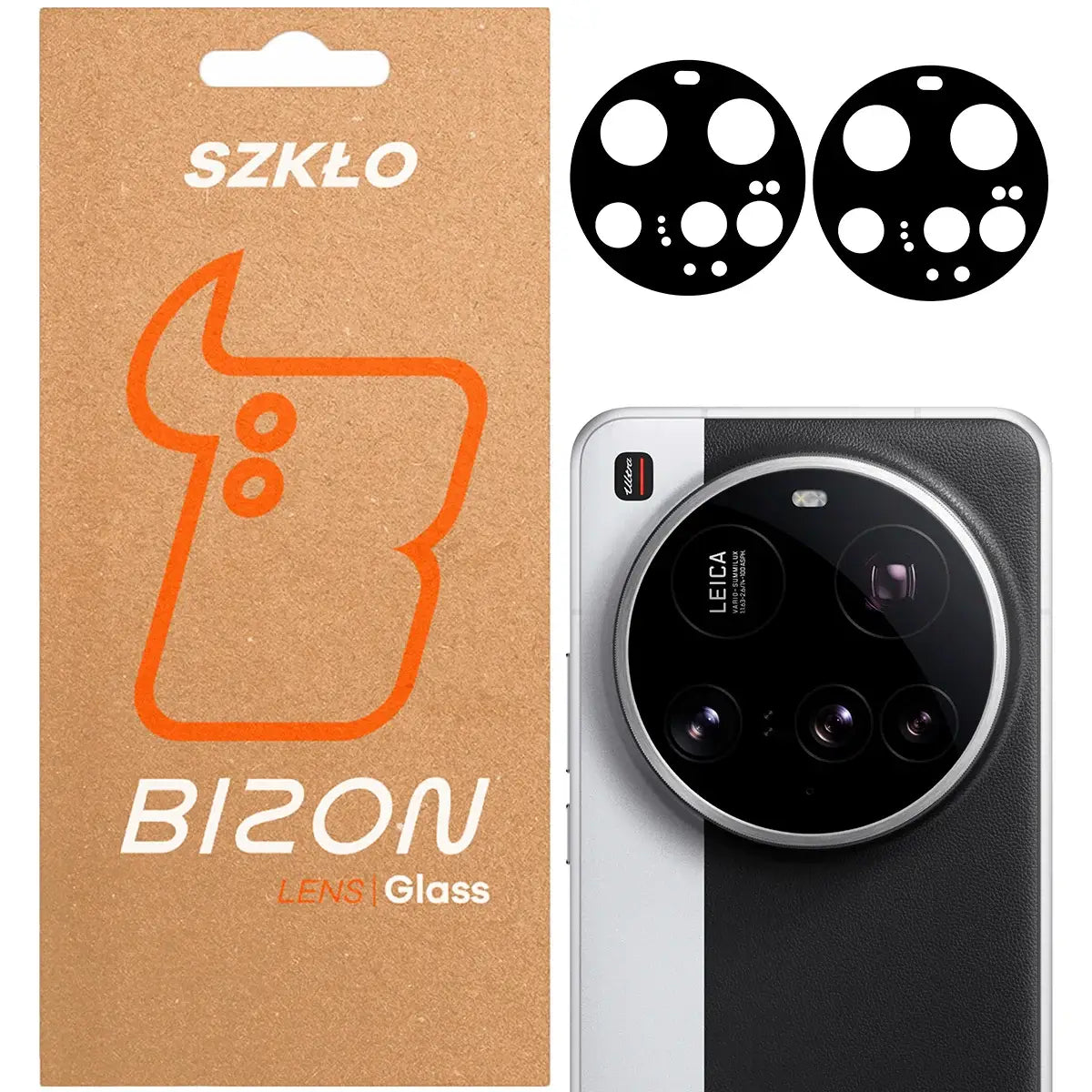 Gehärtetes Glas für die Kamera für Xiaomi 15 Ultra, Bizon Glass Silk Lens, 2 Stück