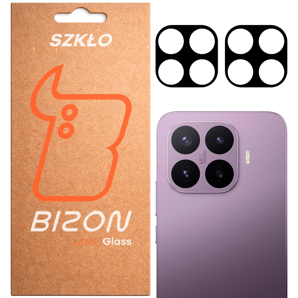 Gehärtetes Glas für die Kamera für Xiaomi 17T Pro, Bizon Glass Lens, 2 Stück