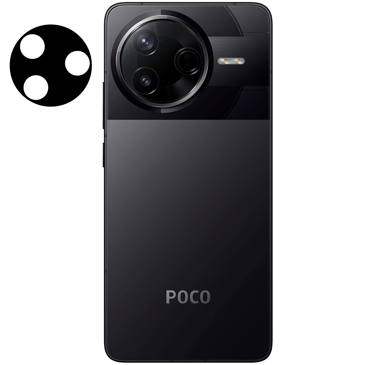 Gehärtetes Glas für die Kamera für Xiaomi Poco F7 Pro, Bizon Glass Silk Lens, 2 Stück
