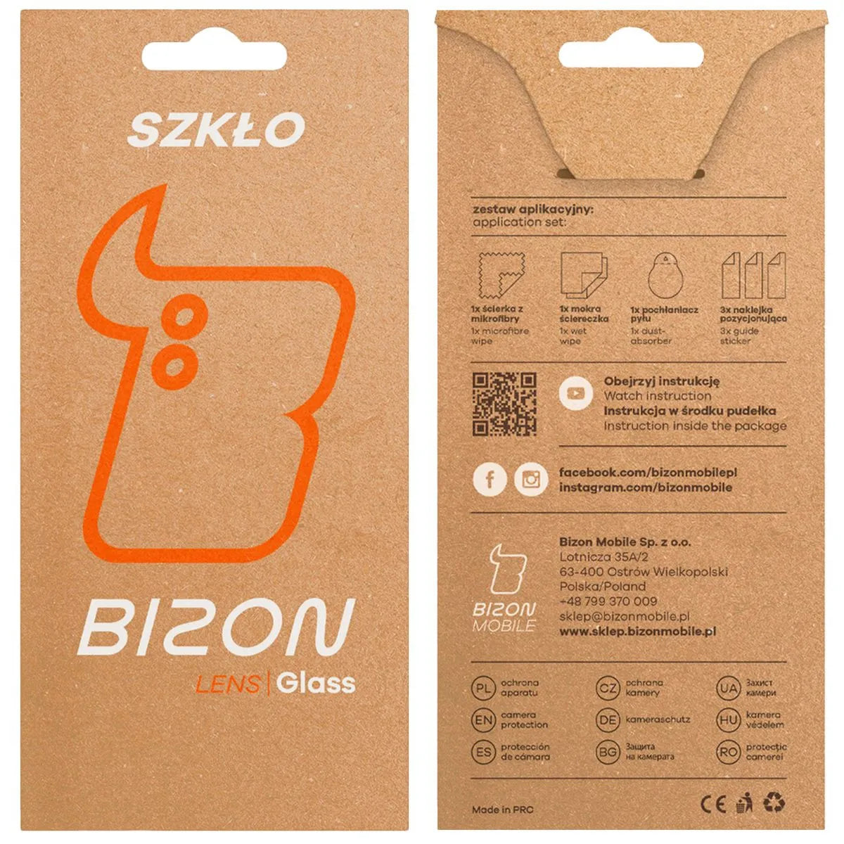 Gehärtetes Glas für die Kamera für Xiaomi Poco F7 Pro, Bizon Glass Silk Lens, 2 Stück