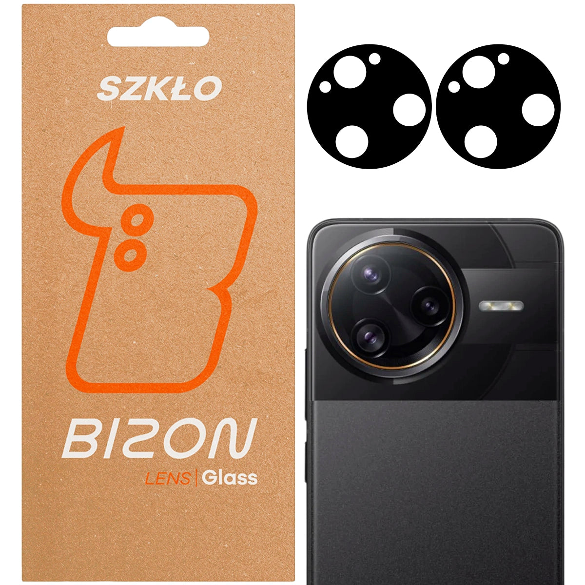 Gehärtetes Glas für die Kamera für Xiaomi Poco F7 Ultra, Bizon Glass Silk Lens, 2 Stück