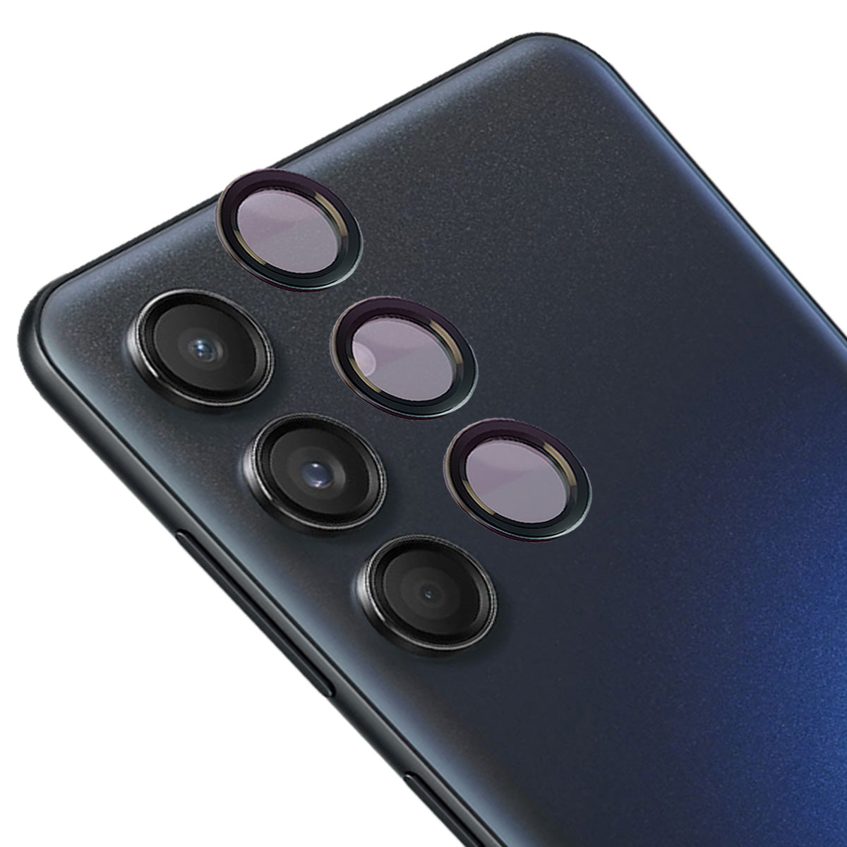 Kamera Schutzglas für Samsung Galaxy M55 5G, Bizon Glass Snap Lens, in Schwarz, bietet robusten Schutz vor Kratzern und Stößen.