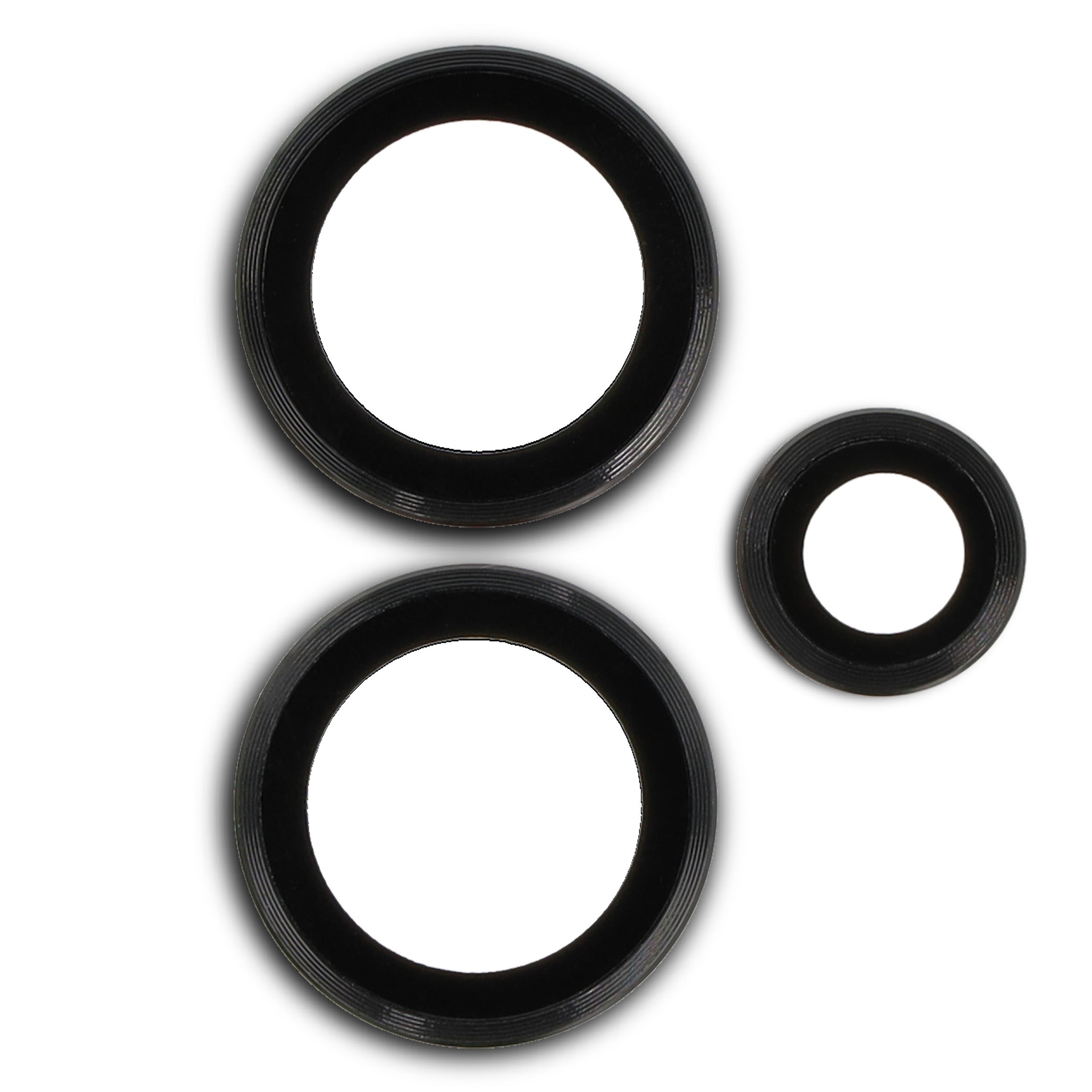 Glas für die Kamera für Xiaomi Redmi Note 14 4G, Bizon Glass Snap Lens, 1 Set, Schwarzer Rahmen