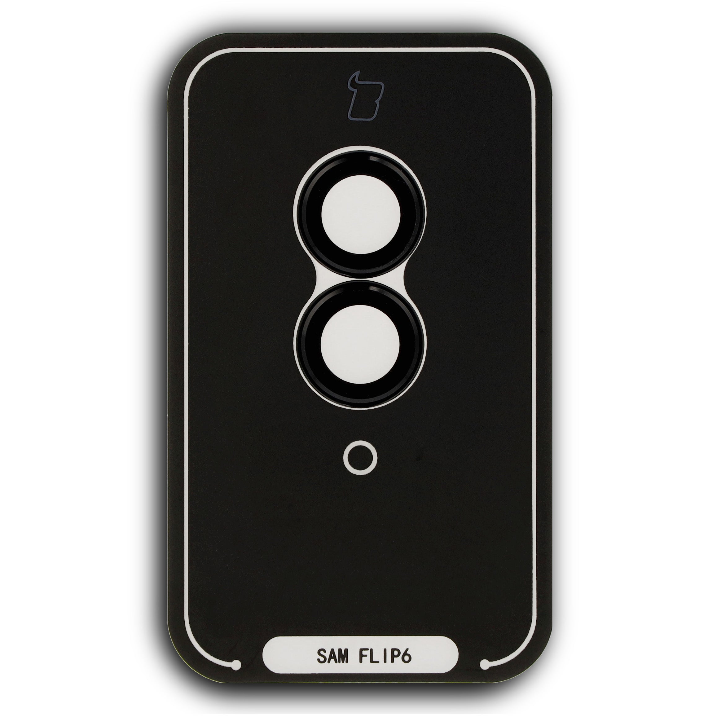 Gehärtetes Glas für die Kamera mit Applikator für Galaxy Z Flip6, Bizon Glass Snap Lens, 1 Set, Schwarz