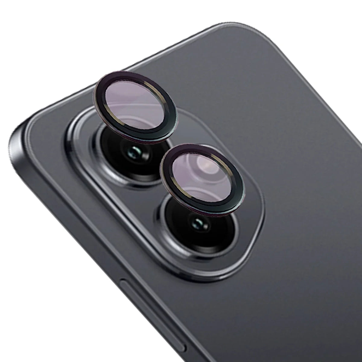 Glas für die Kamera für Honor 400, Bizon Glass Snap Lens, 1 Set, Schwarzer Rahmen