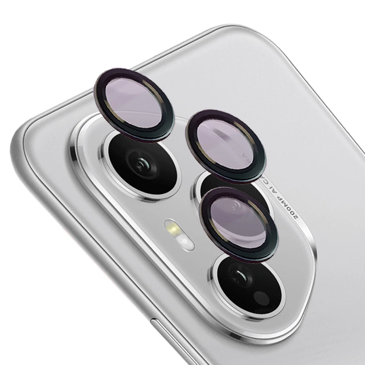 Glas für die Kamera für Honor 400 Pro, Bizon Glass Snap Lens, 1 Set, Schwarzer Rahmen
