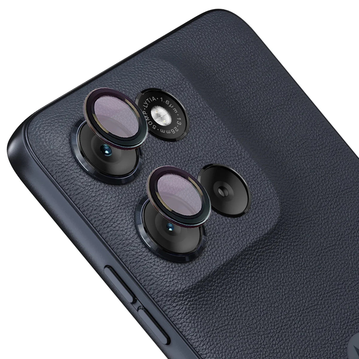 Glas für die Kamera für Motorola Moto G56 5G, Bizon Glass Snap Lens, 1 Set, Schwarzer Rahmen