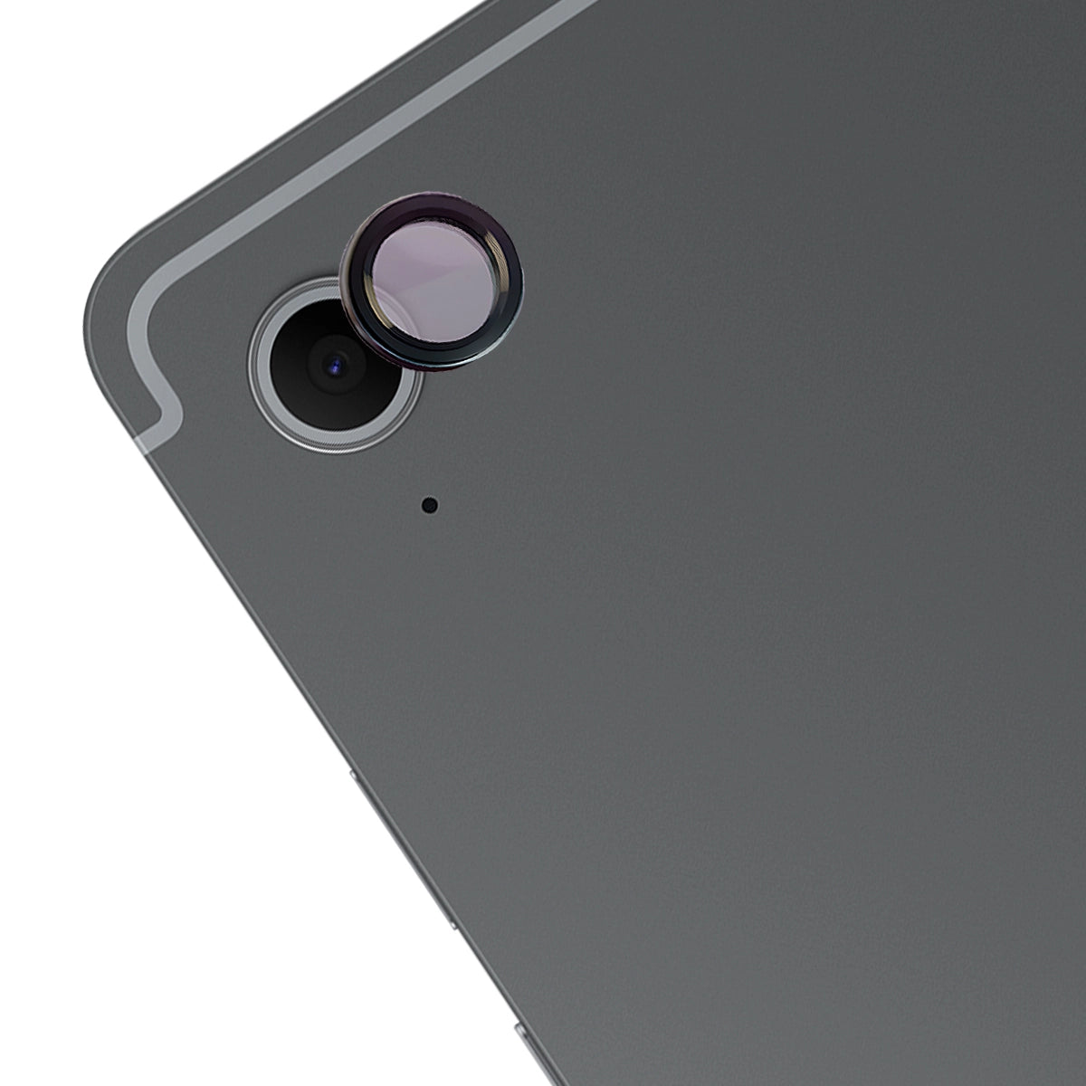 Glas für die Kamera für Galaxy Tab S10 FE, Bizon Glass Tab Snap Lens, 1 Set, schwarzer Rahmen
