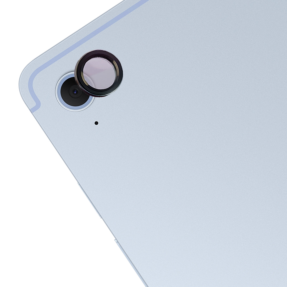 Glas für die Kamera für Galaxy Tab S10 FE Plus, Bizon Glass Tab Snap Lens, 1 Set, schwarzer Rahmen