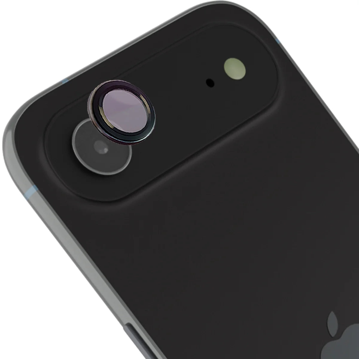 Glas für die Kamera mit Applikator für iPhone Air, Bizon Glass Snap Lens, 1 Set, Schwarz Rahmen