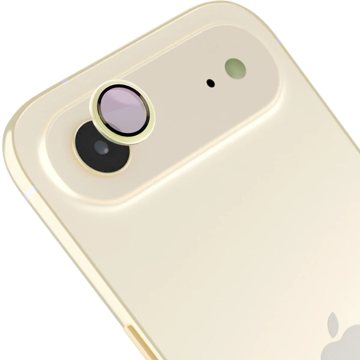 Glas für die Kamera mit Applikator für iPhone Air, Bizon Glass Snap Lens, 1 Set, Hellgoldener Rahmen