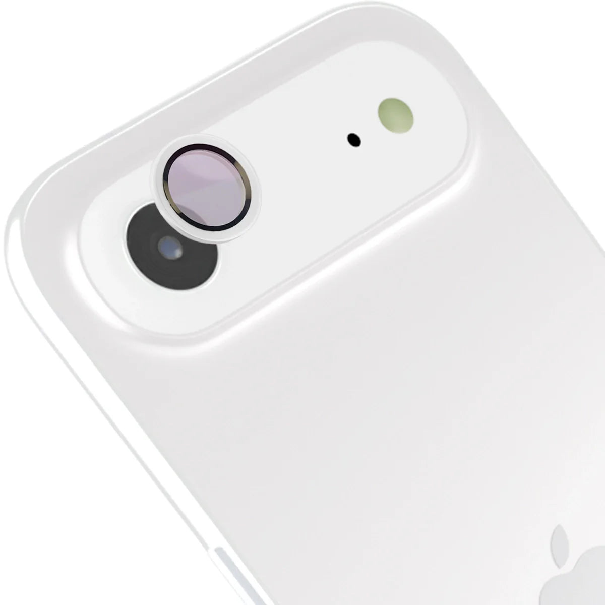 Glas für die Kamera mit Applikator für iPhone Air, Bizon Glass Snap Lens, 1 Set, Weißer Rahmen