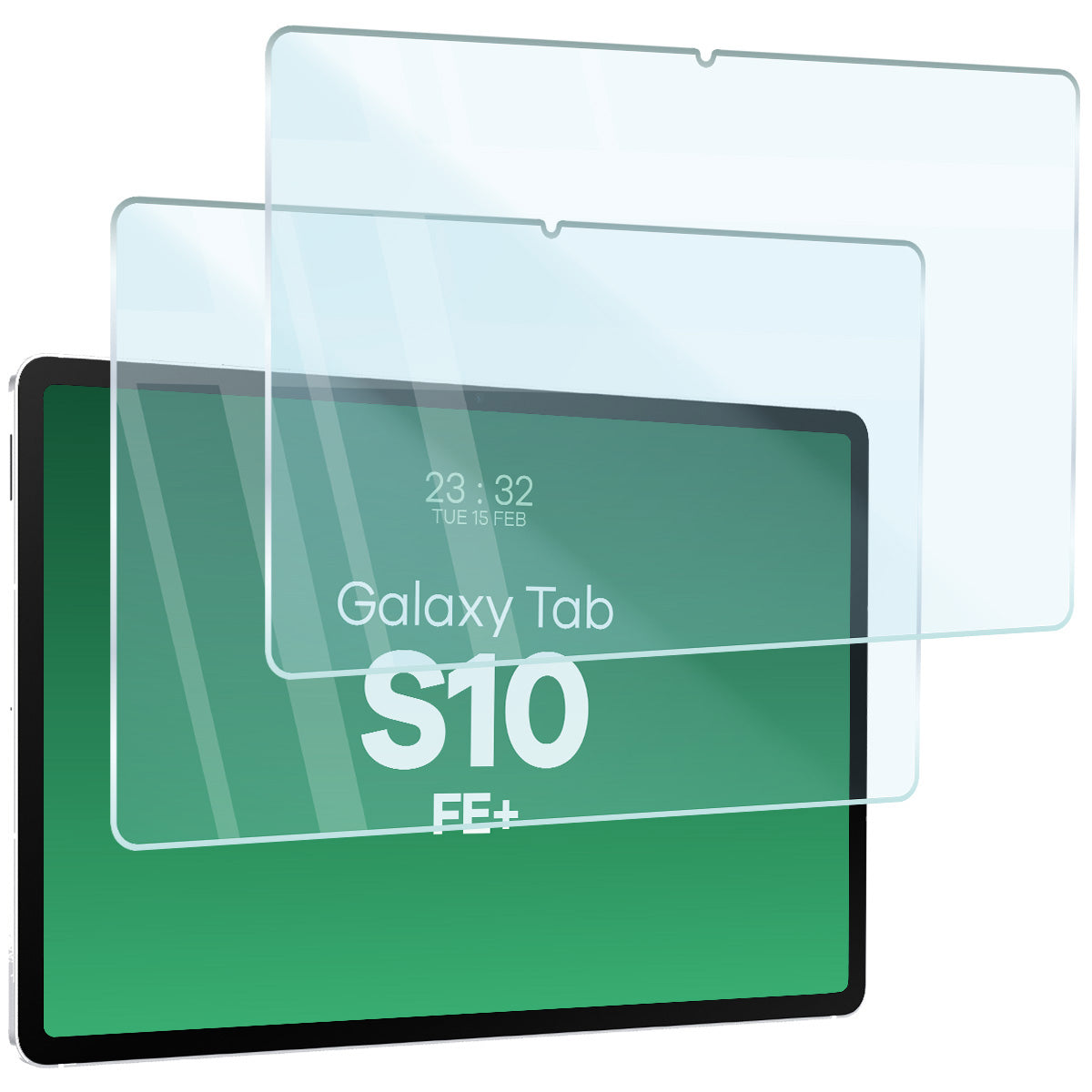 Gehärtetes Glas für Samsung Galaxy Tab S10 FE Plus, Bizon Glass Tab Clear Duo, 2 Stück