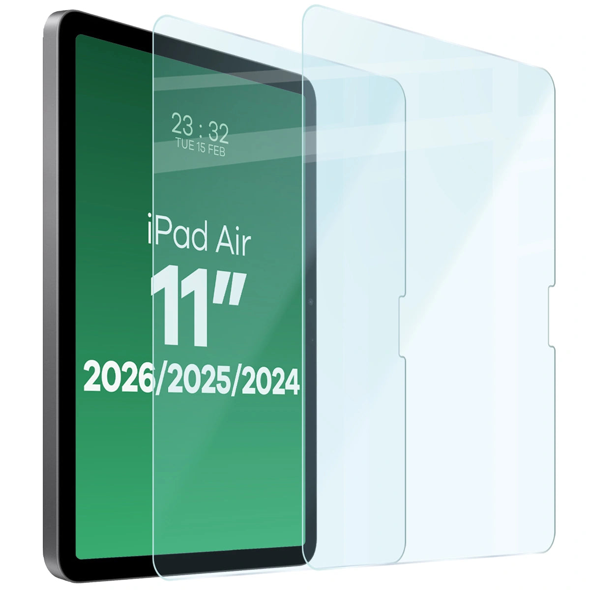 Gehärtetes Glas für iPad Air 11" M4/M3/M2, Bizon Glass Tab Clear Duo, 2 Stück