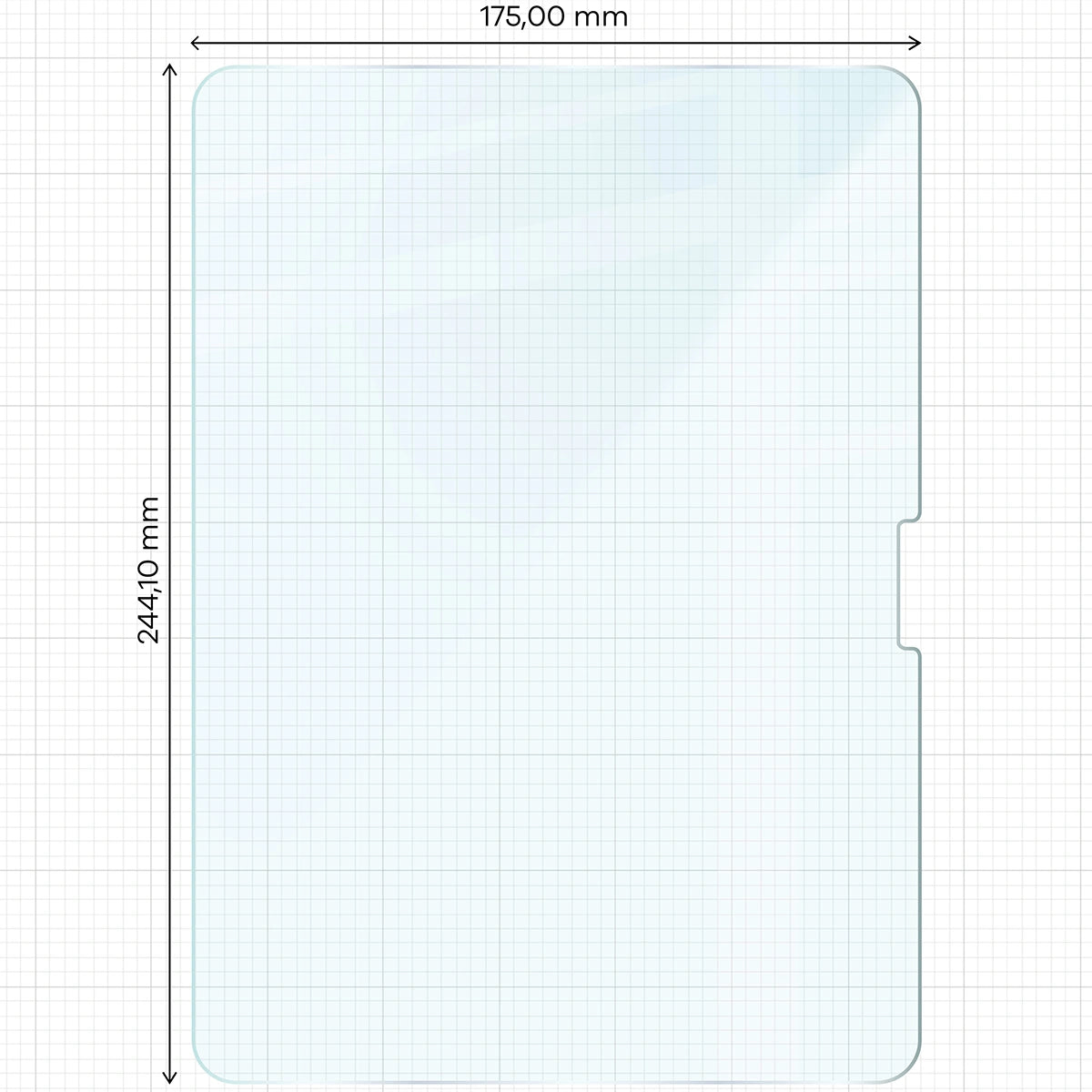 Gehärtetes Glas für iPad Air 11" M4/M3/M2, Bizon Glass Tab Clear Duo, 2 Stück
