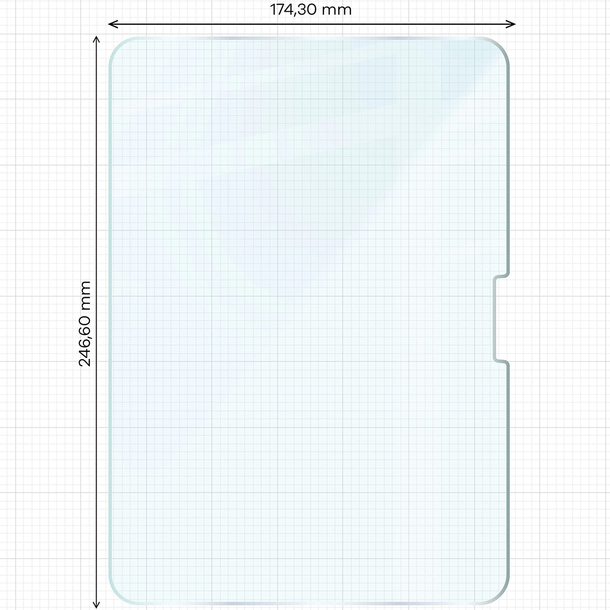 Gehärtetes Glas für iPad Pro 11" 2025 / 2024, Bizon Glass Tab Clear Duo, 2 Stück