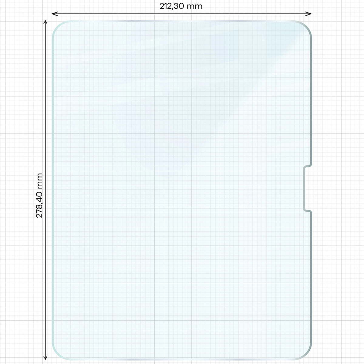 Gehärtetes Glas für iPad Pro 13" 7 gen. 2024, Bizon Glass Tab Clear Duo, 2 Stück