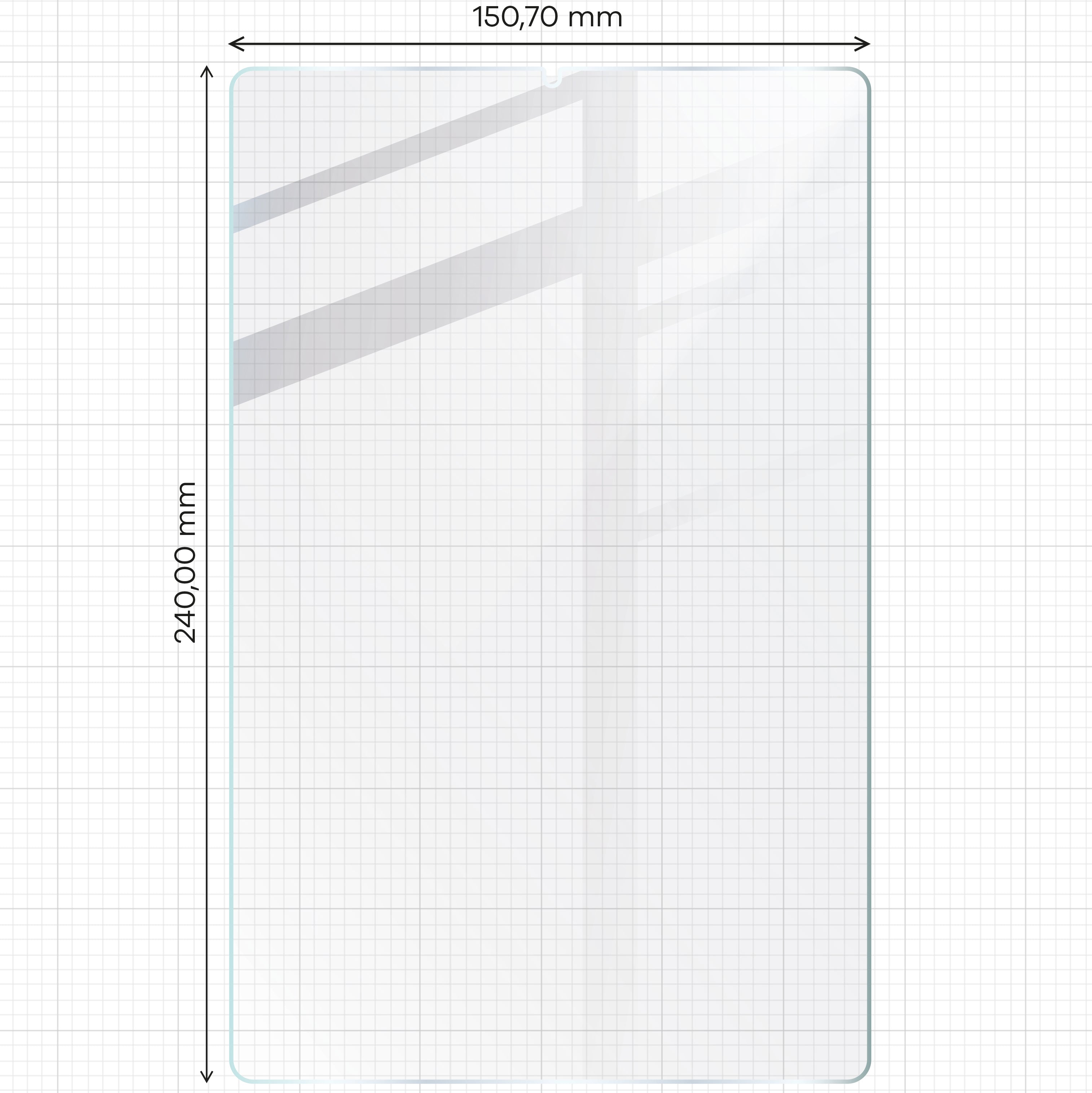 Gehärtetes Glas für Galaxy Tab S6 Lite 2024/2022/2020, Bizon Glass Tab Clear, 2 Stück