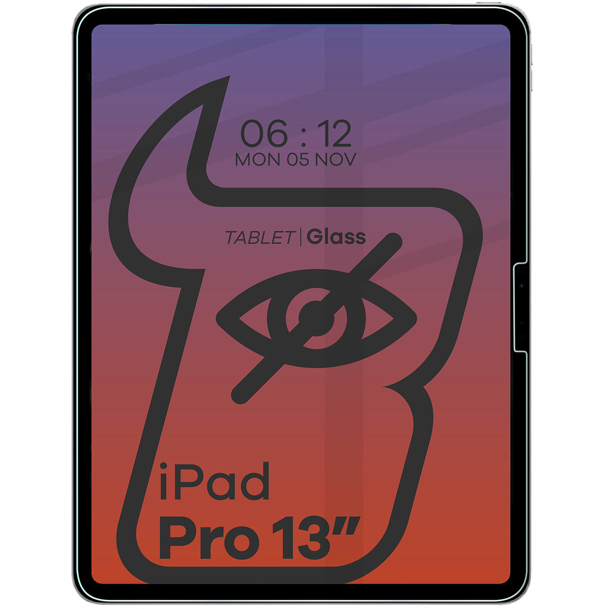 Gehärtetes Glas mit Privatschutzfilter für iPad Pro 13" 7 gen. 2024, Bizon Glass Clear Shadow, 2 Stück