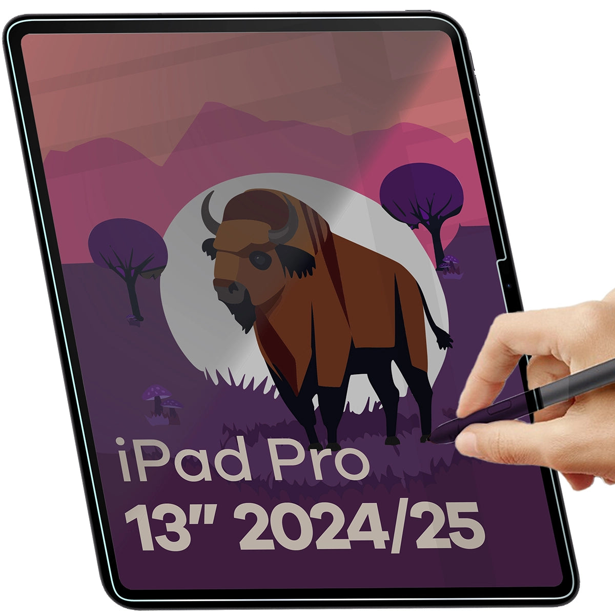 Gehärtetes Glas mit Privatschutzfilter für iPad Pro 13" 2025 / 2024, Bizon Glass Tab Clear Shadow Duo, 2 Stück