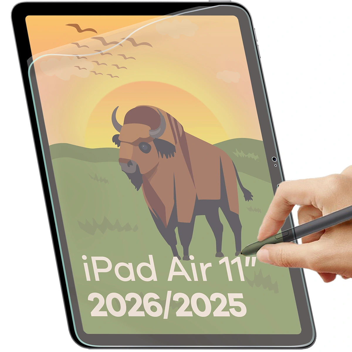Matte Folie für iPad iPad Air 11 M4/M3, Bizon Tab Film Sun Duo, 2 Stück