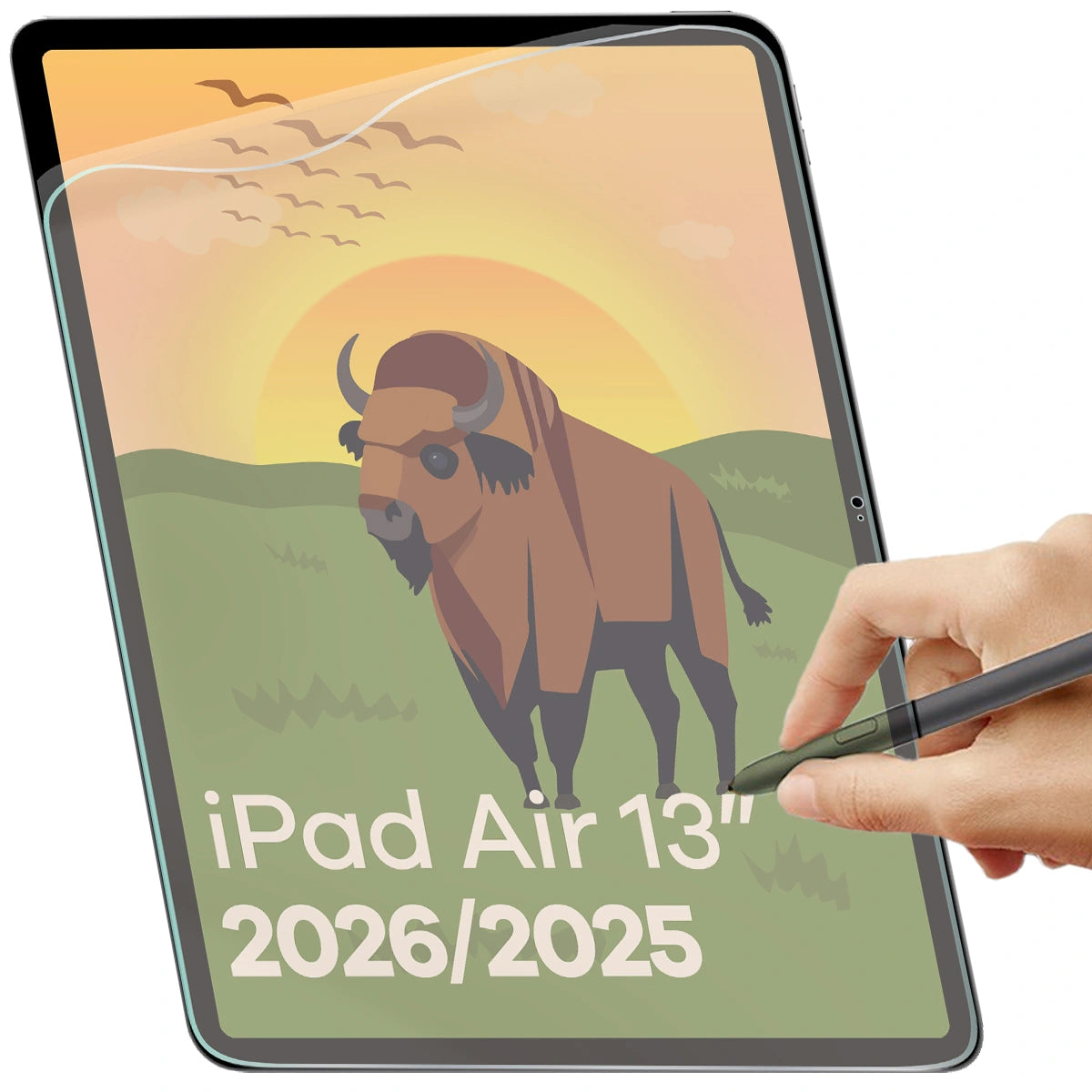 Matte Folie für iPad Air 13" M4/M3, Bizon Tab Film Sun Duo, 2 Stück