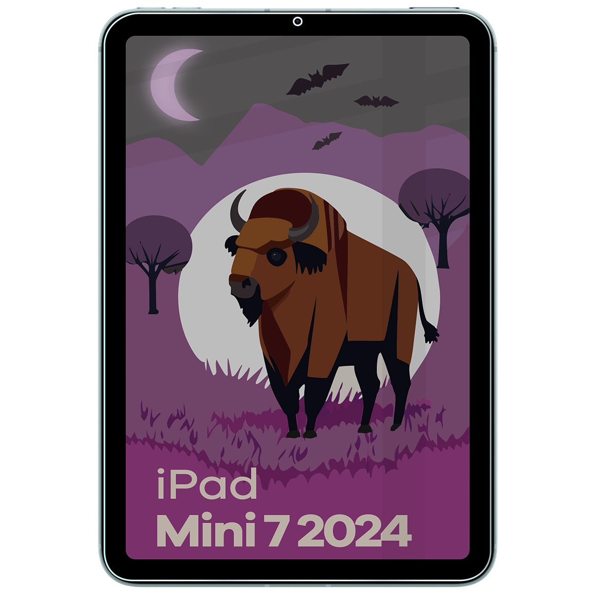 Hybridglas mit Privatschutzfilter für iPad Mini 7 2024, Bizon Tab Hybrid Shadow, Matt