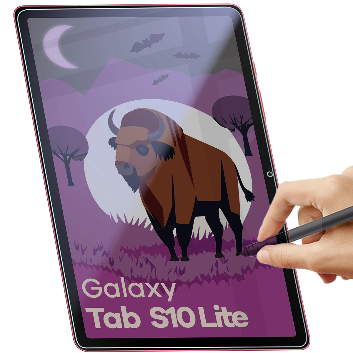 Hybridglas mit Privatschutzfilter für Galaxy Tab S10 Lite, Bizon Tab Hybrid Shadow, Matt