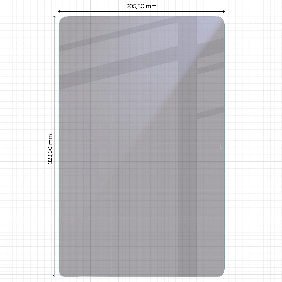 Hybridglas mit Privatschutzfilter für Galaxy Tab S11 Ultra, Bizon Tab Hybrid Shadow, Matt
