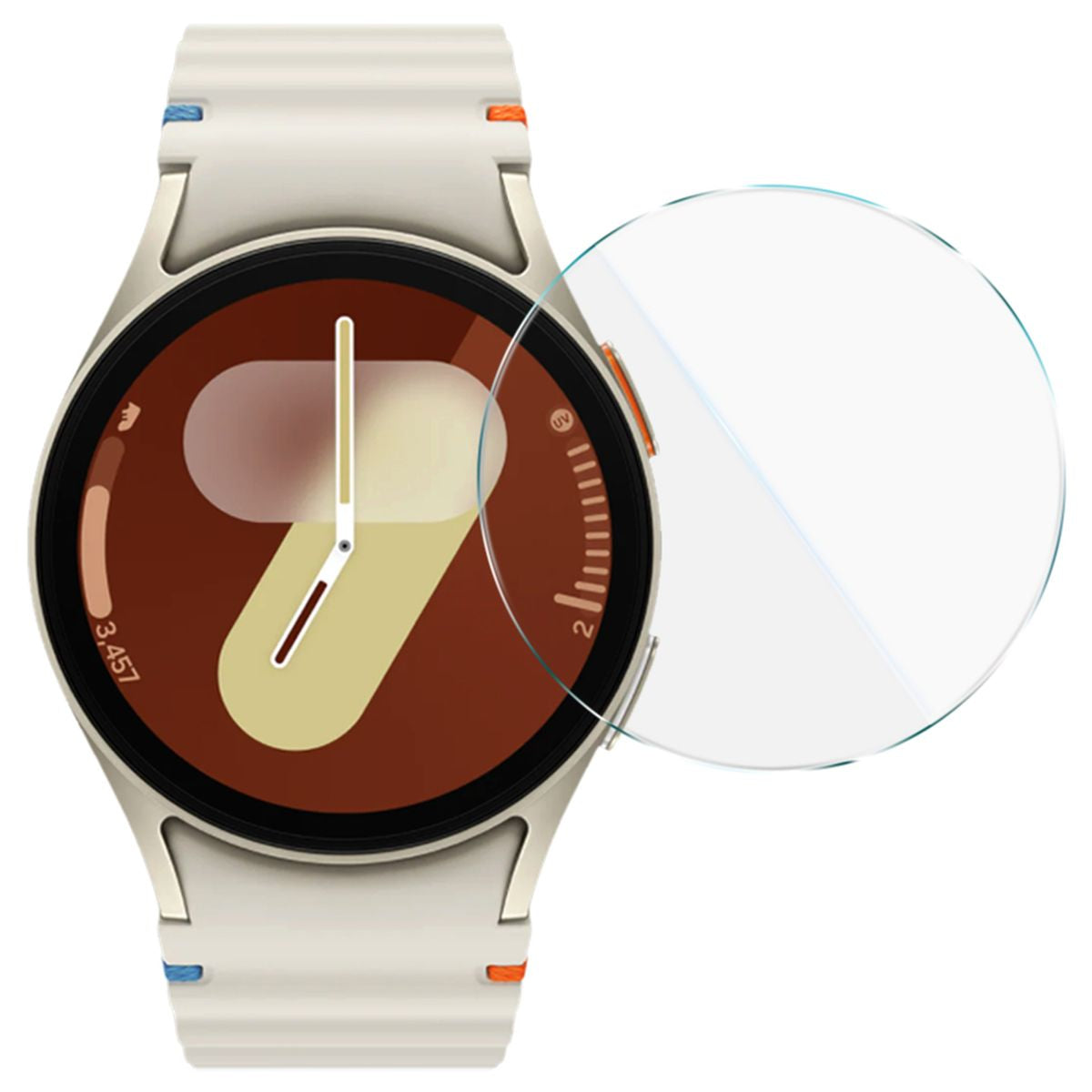 Gehärtetes Glas für Galaxy Watch 7 40 mm, Bizon Glass Watch Clear, Transparent