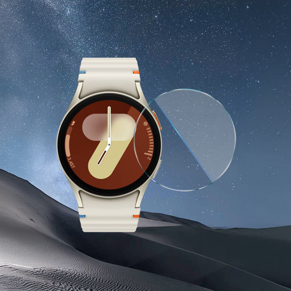 Gehärtetes Glas für Galaxy Watch 7 40 mm, Bizon Glass Watch Clear, Transparent
