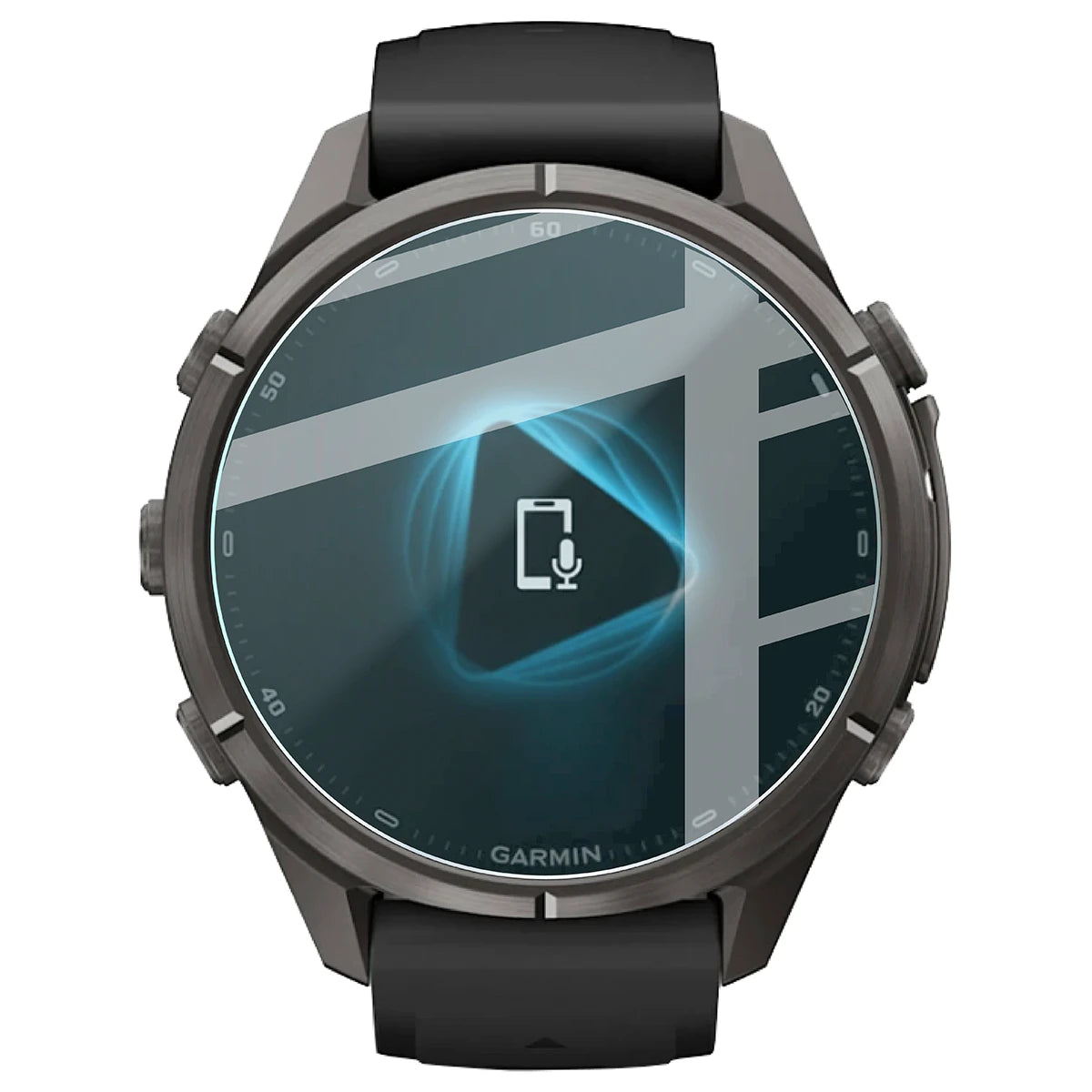 Gehärtetes Glas für Garmin Fenix 9 Pro AMOLED (43 mm), Bizon Watch Glass Clear, Transparent (2/5)