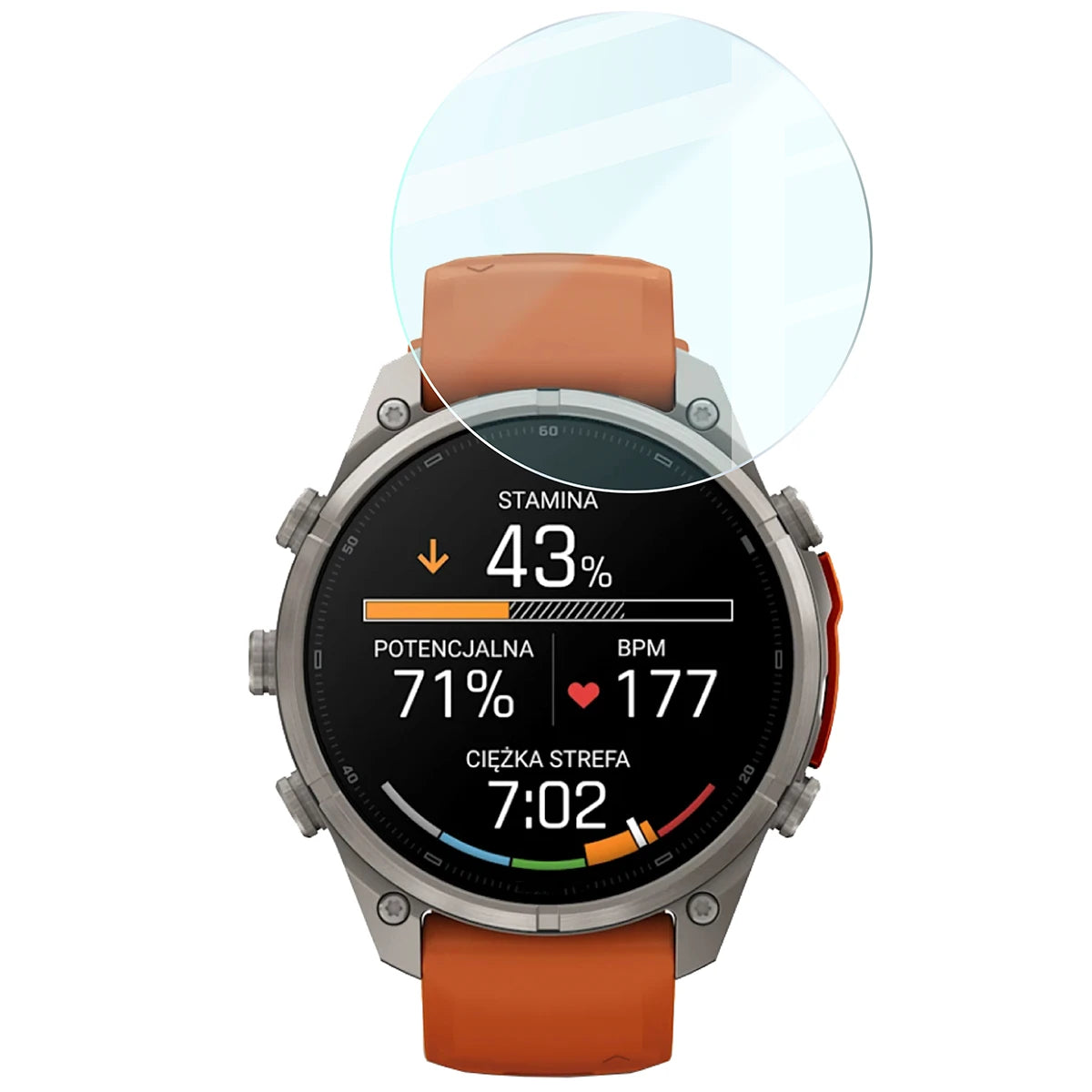 Gehärtetes Glas für Garmin Fenix 9 Pro AMOLED (47 mm), Bizon Watch Glass Clear, Transparent (5/5)