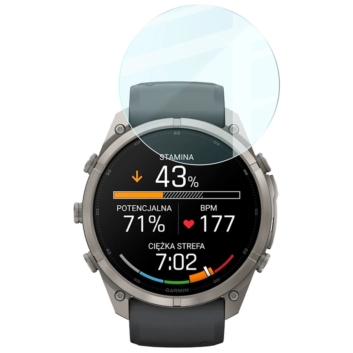 Gehärtetes Glas für Garmin Fenix 9 Pro AMOLED (51 mm), Bizon Watch Glass Clear, Transparent (5/5)