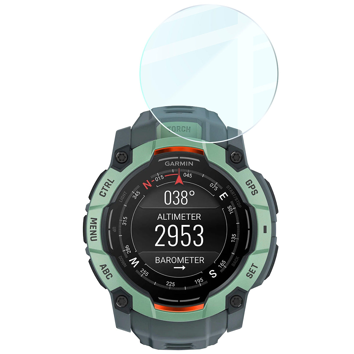 Gehärtetes Glas für Garmin Instinct 3 45 mm, Bizon Glass Watch Clear, Transparent