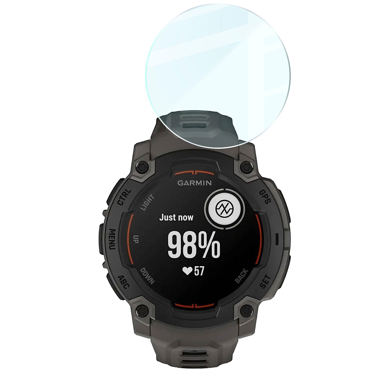 Gehärtetes Glas für Garmin Instinct E 45 mm, Bizon Glass Watch Clear, Transparent