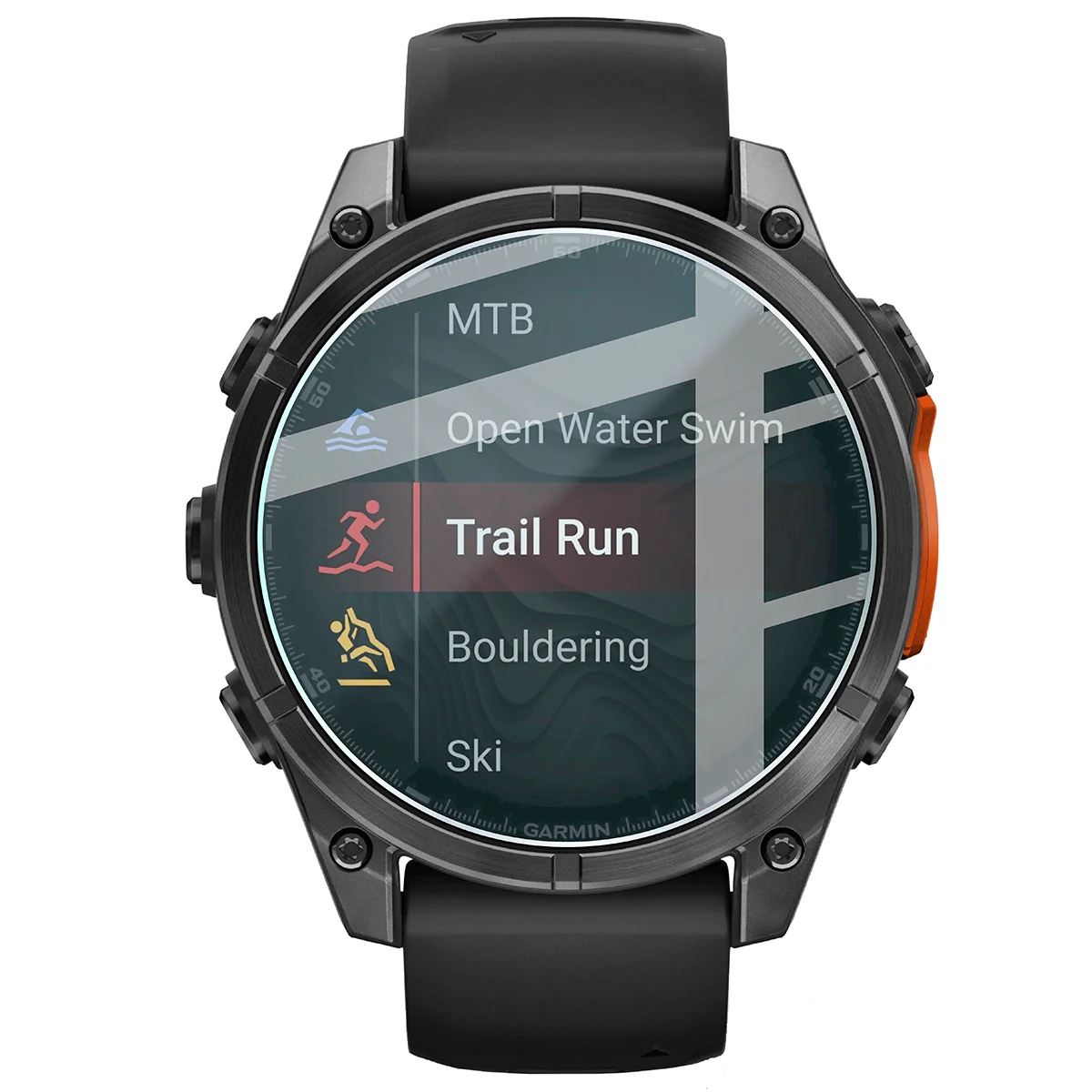 Gehärtetes Glas für Garmin Tactix 8 AMOLED 47 mm, Bizon Glass Watch Clear, Transparent