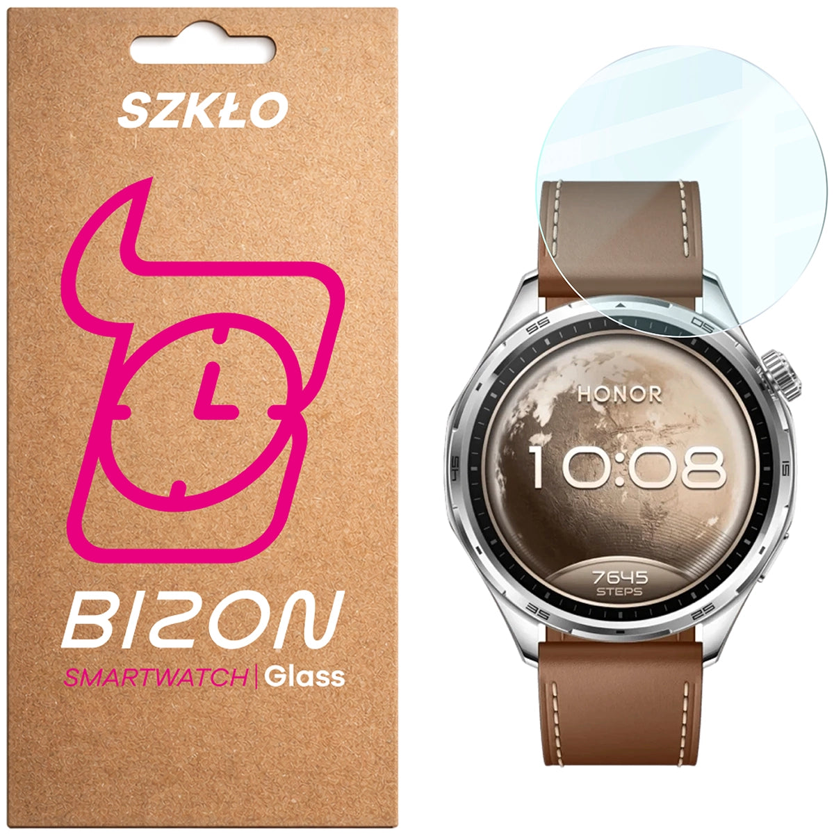 Gehärtetes Glas für Honor Watch 6 / 6 Plus, Bizon Watch Glass Clear, (1/5)