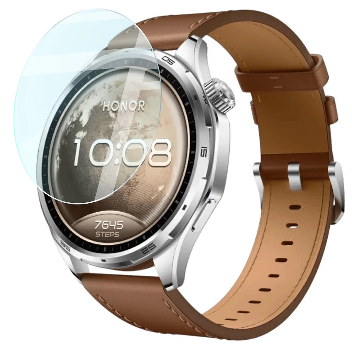 Gehärtetes Glas für Honor Watch 6 / 6 Plus, Bizon Watch Glass Clear, (3/5)