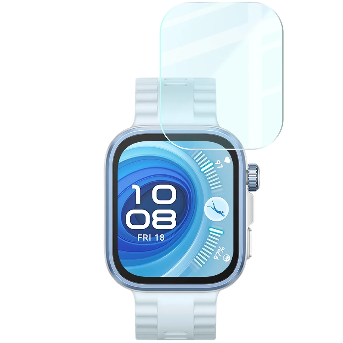 Gehärtetes Glas für Huawei Watch Fit 4 Pro, Bizon Glass Watch Clear, Transparent