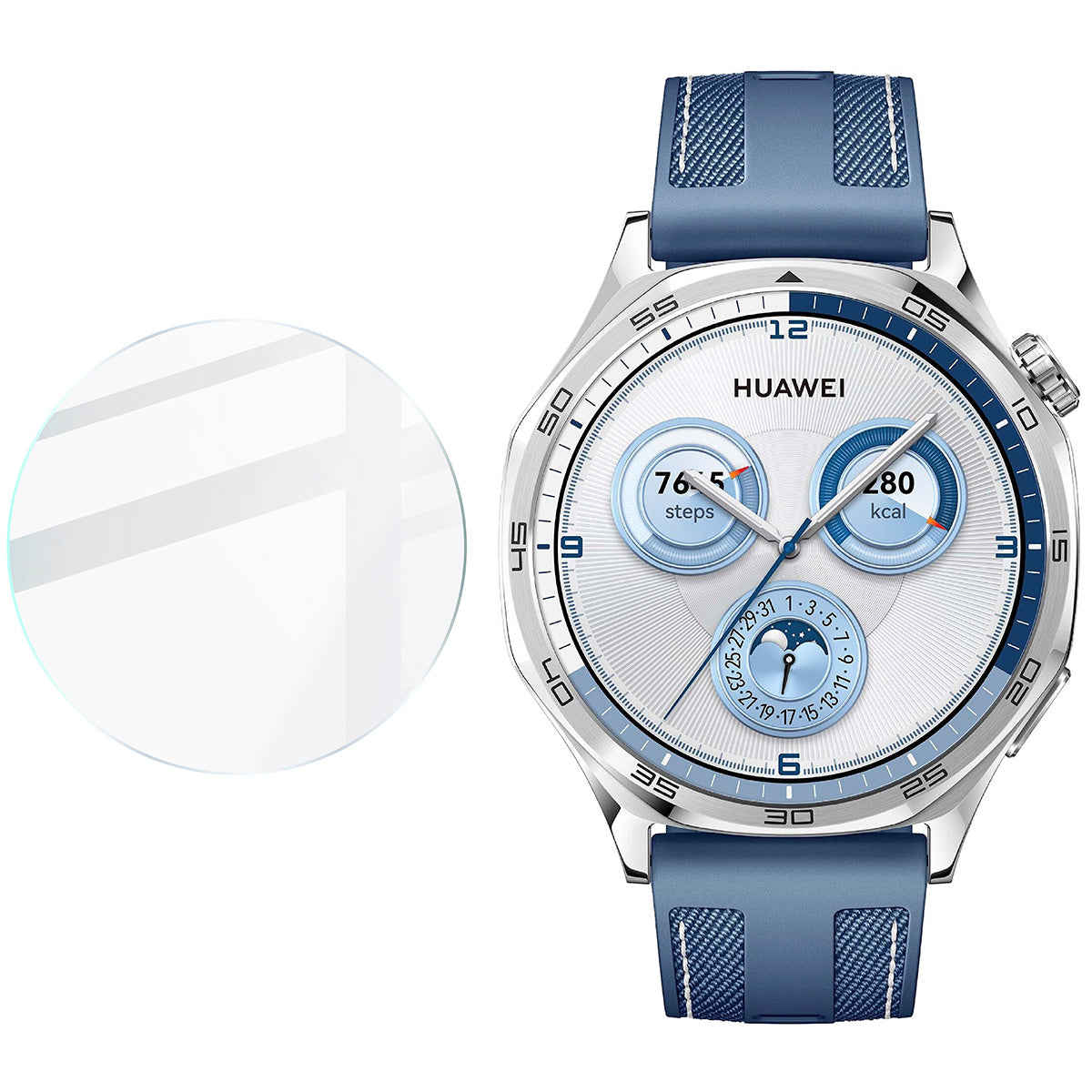 Gehärtetes Glas für Huawei Watch GT 5 46 mm / GT 5 Pro 46 mm, Bizon Glass Watch Clear, Transparent