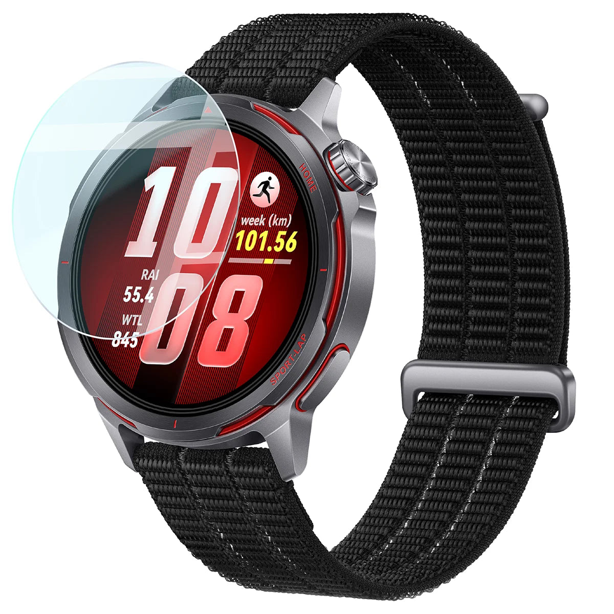Gehärtetes Glas für Huawei Watch GT Runner 2, Bizon Glass Watch Clear, Transparent