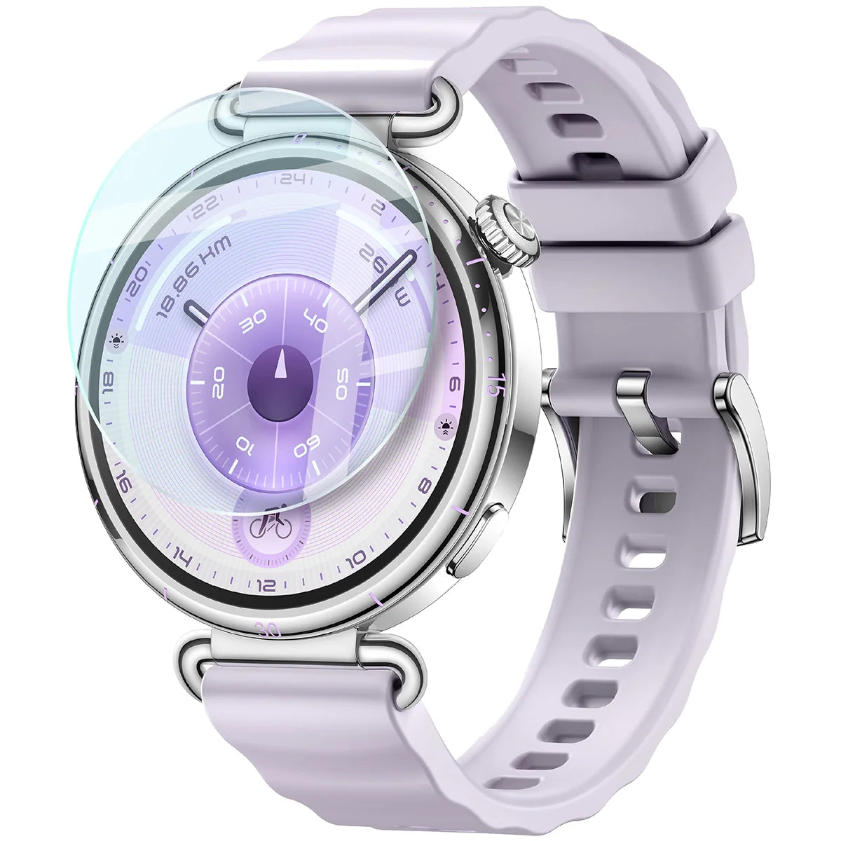 Gehärtetes Glas für Huawei Watch GT6 41 mm, Bizon Glass Watch Clear, Transparent
