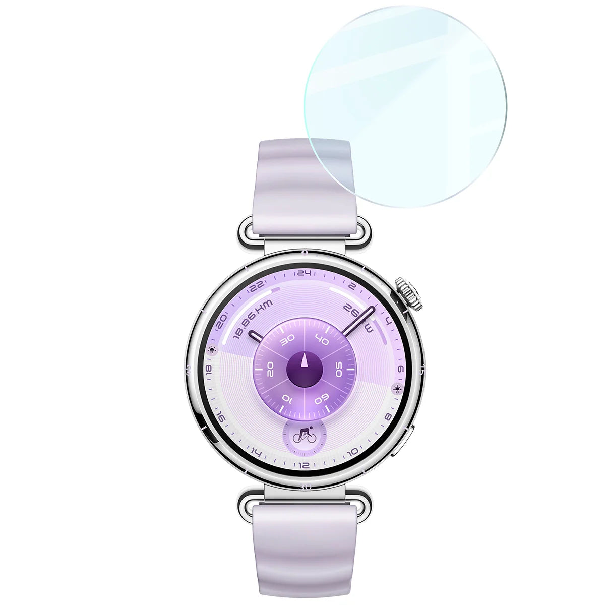 Gehärtetes Glas für Huawei Watch GT6 41 mm, Bizon Glass Watch Clear, Transparent